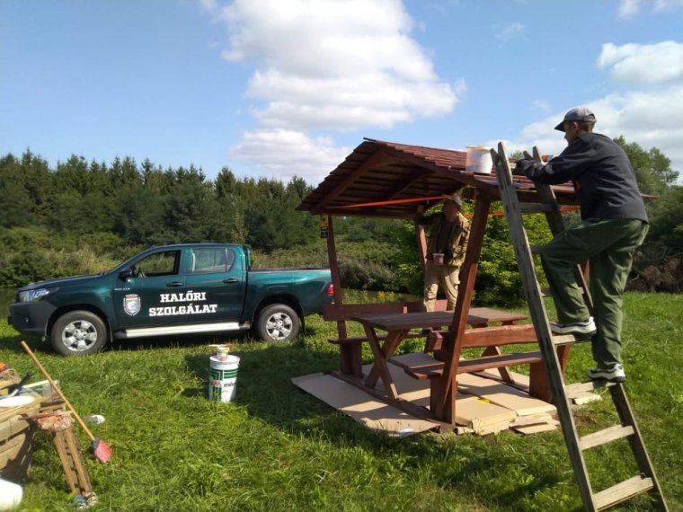 Maintenance of waterfront equipment has begun