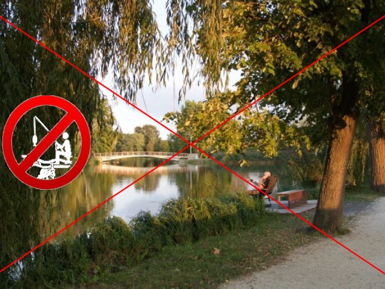There is a fishing ban on Lake Szombathely's Boating Lake until midnight on Sunday