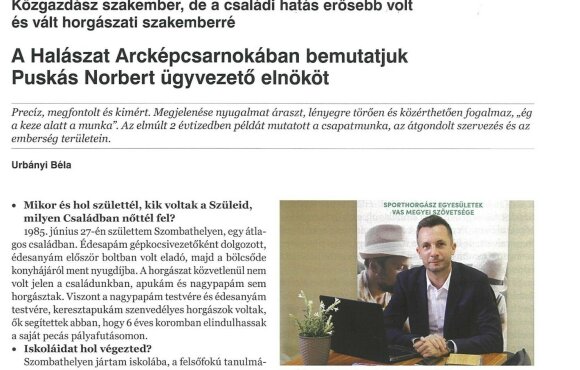 Fishing Portrait Gallery – Interview mit dem Vorstandsvorsitzenden Norbert Puskás