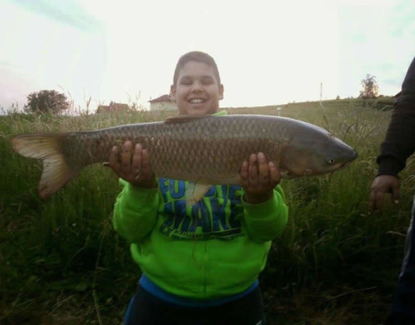 Szép fogás a vasi vizeken. A hal mérlegelés után visszaengedésre került!