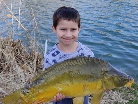 Hajós Leó fiatal pecásunk fogta ezt a méretes pontyot a Magyarszecsődi-tavon. A hal 58 cm hosszú és 6kg súlyú volt, mely a fotózás után egyszerre visszanyerte szabadságát. Köszönjük és gratulálunk!