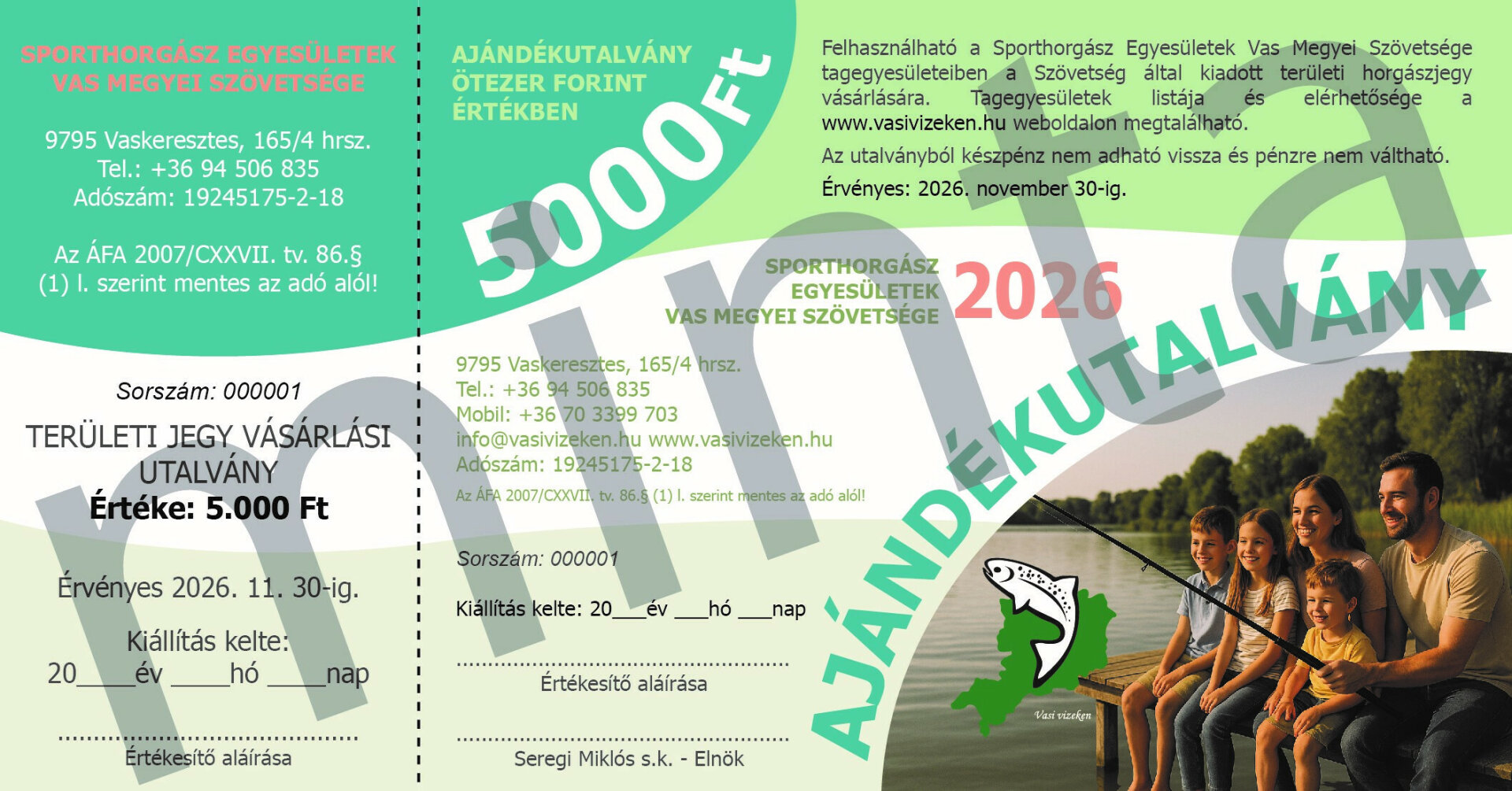 Területi jegyre beváltható ajándékutalvány - Érvényes: 2026.11.30-ig